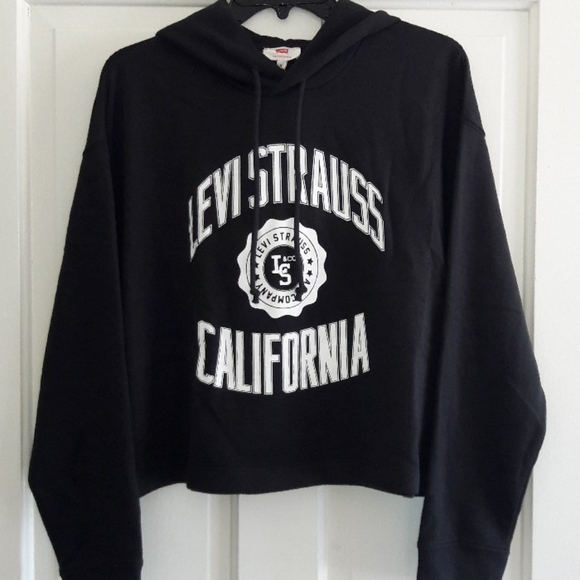 Levi's Tops - Levis Cropped Black Hoodie
